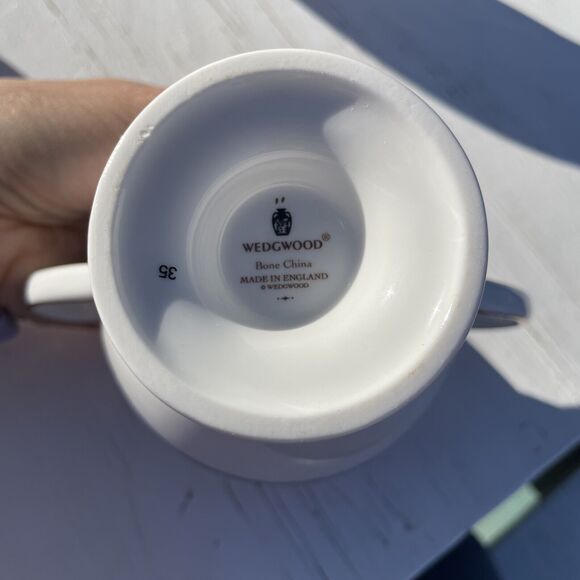 Wedgwood Blue Bokhara Coffee Pot with Gold Trim Sugar Bowl Creamer Set service - Picture 10 of 16